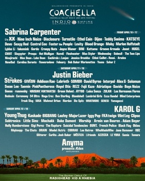Coachella 2026 lineup poster