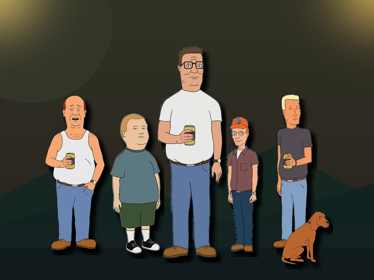 King of the Hill character group artwork
